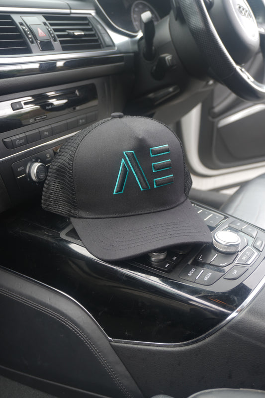 Midnight Aqua Cap - Black/Turqoise